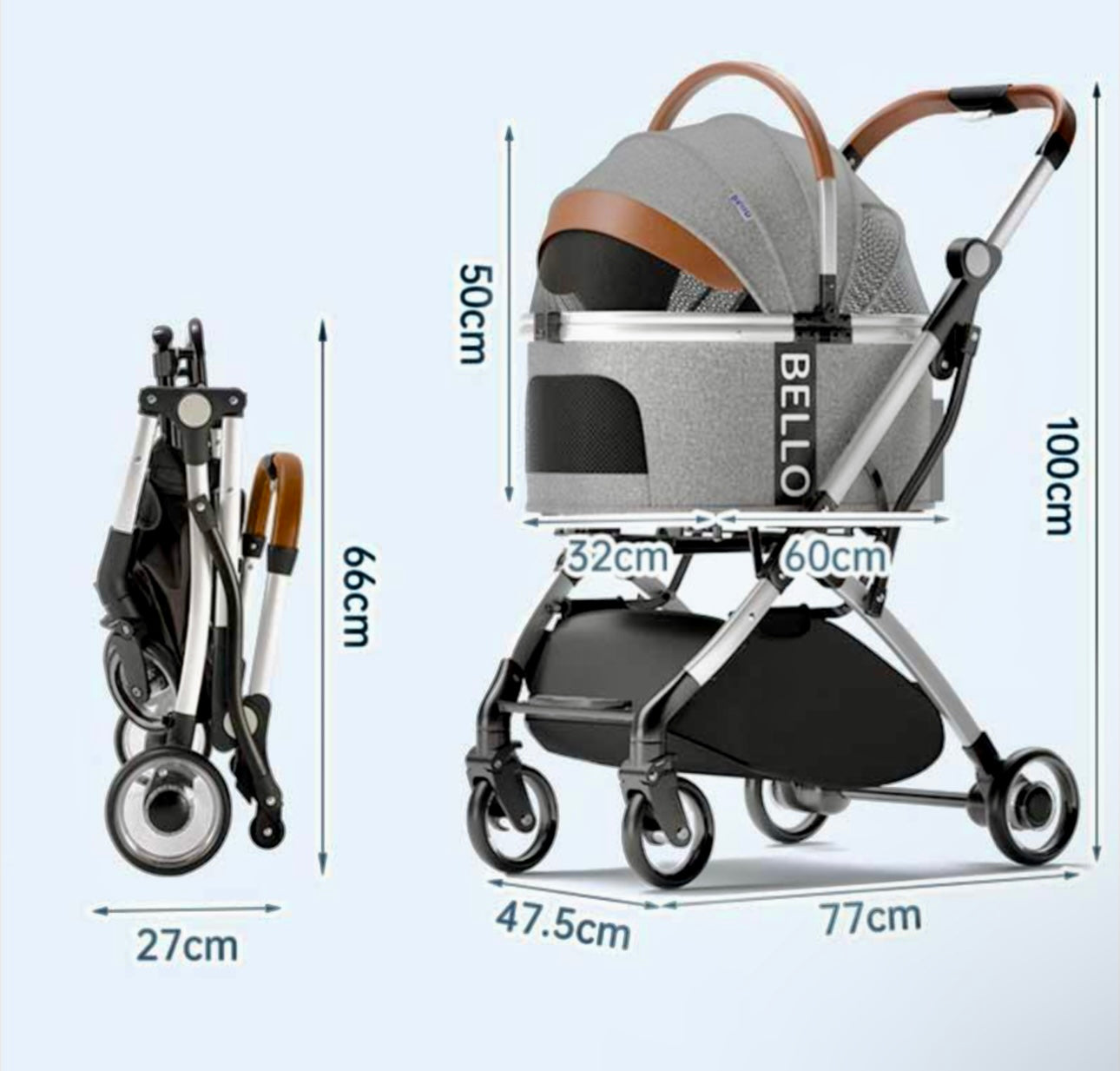 PawsomeLux™ Luxury Pet Stroller: Where Elegance Meets Comfort