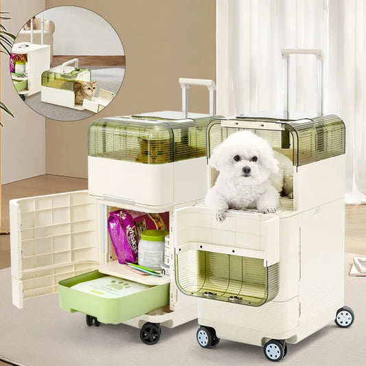 Luxury Aluminum Pet Trolley Case: Multi-Functional Elegance for Large Pets