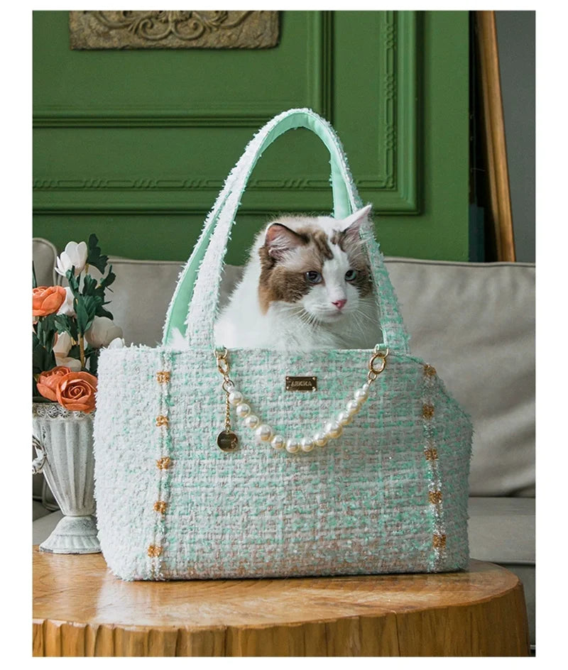 Chic Pet Carrier Tote for Style-Conscious Traveling Pets